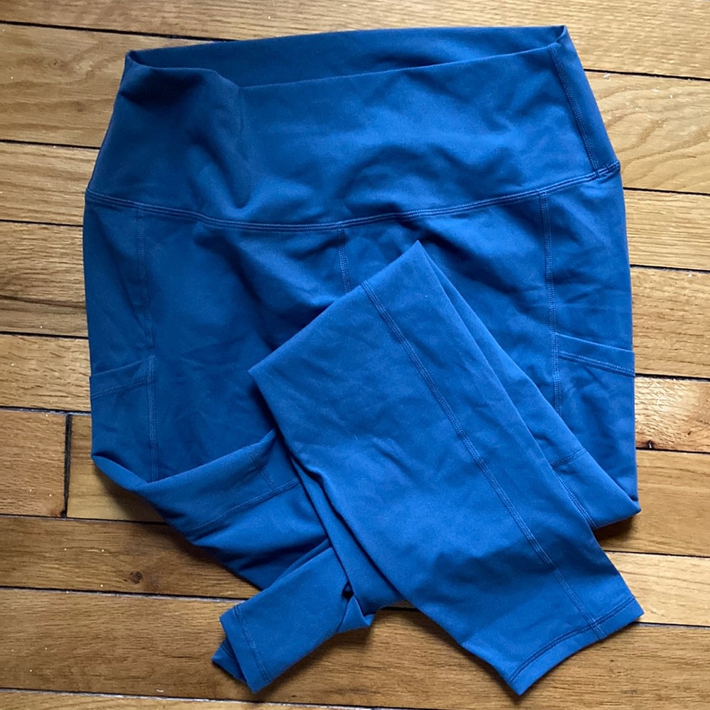 Zyia active gray blue leggings size 20 never worn pockets each side